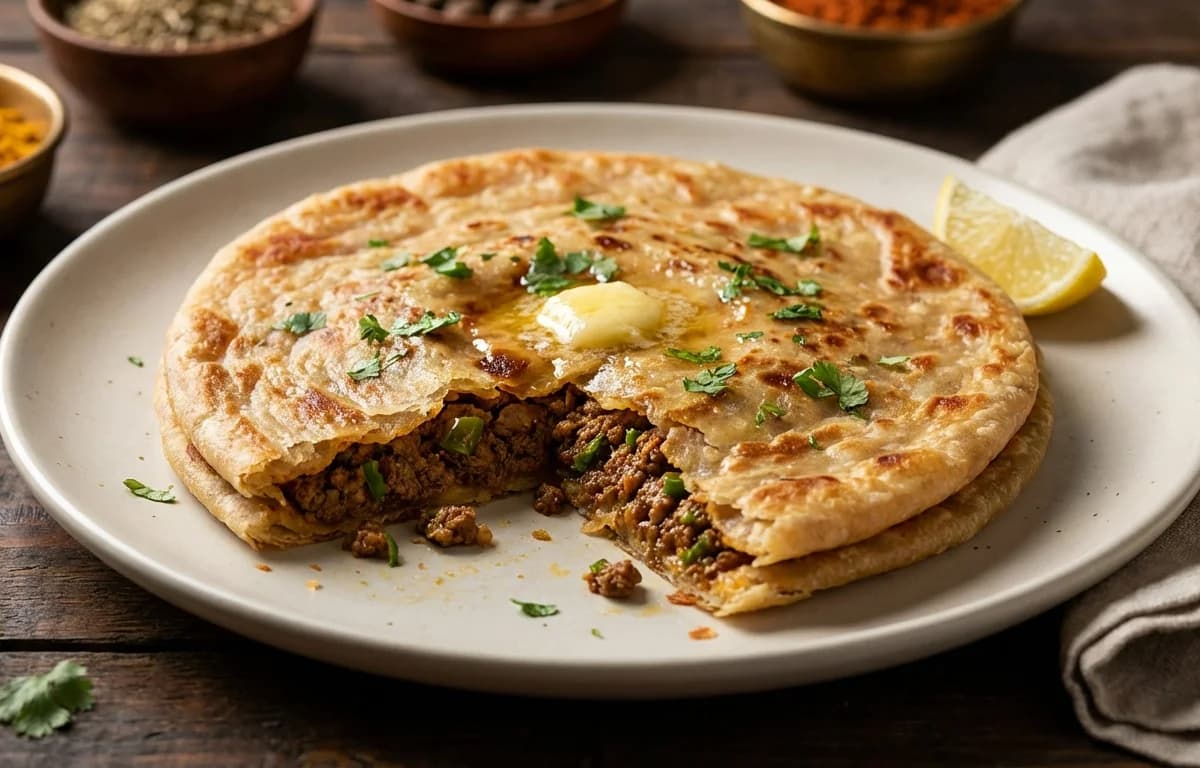 Mutton Keema Paratha