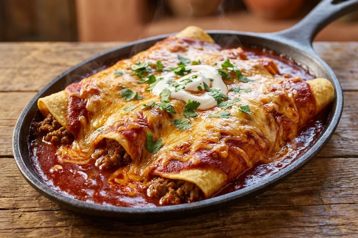 Red Chile Beef Enchiladas