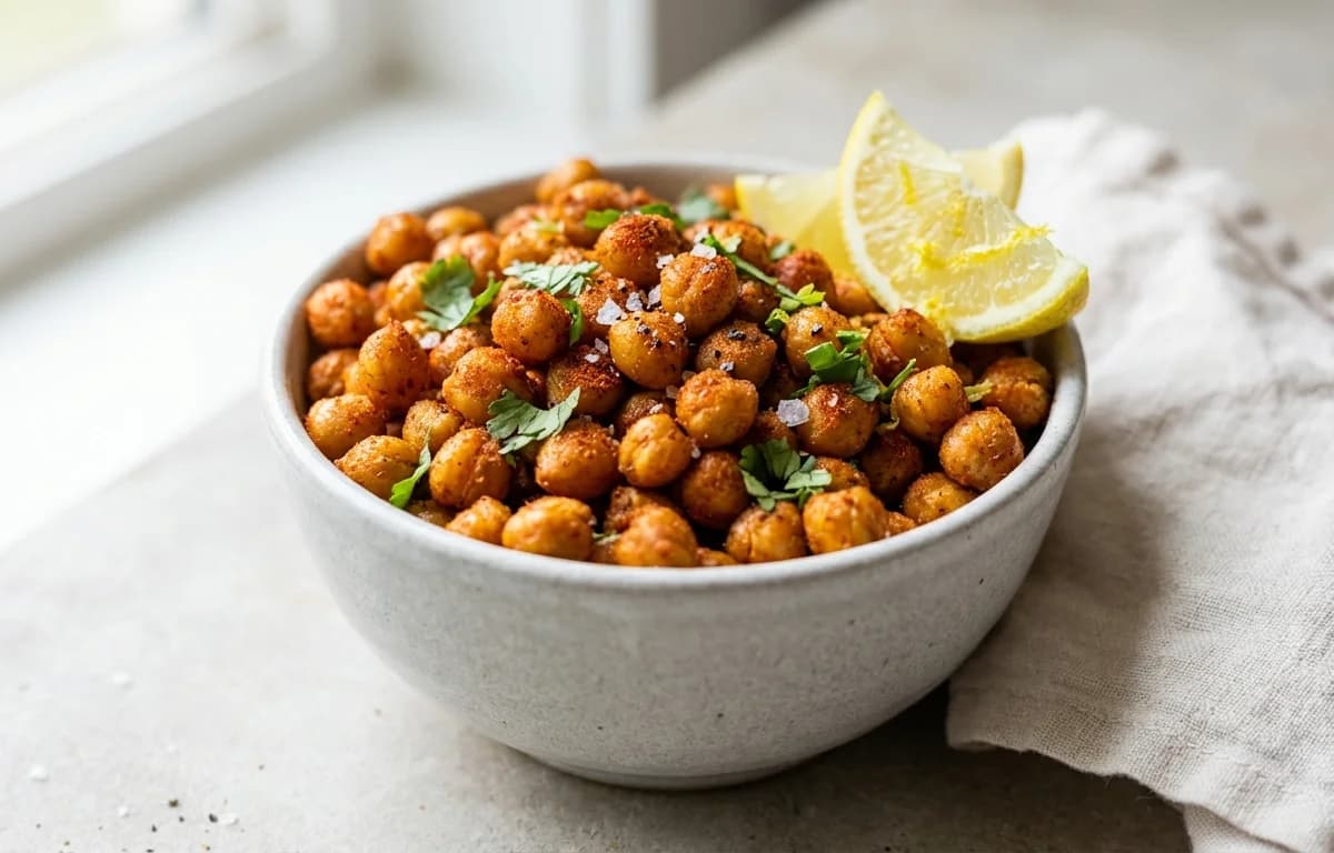 Roasted Chickpeas with Lime