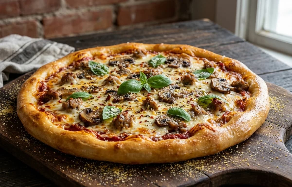 Sausage and Mushroom Pizza
