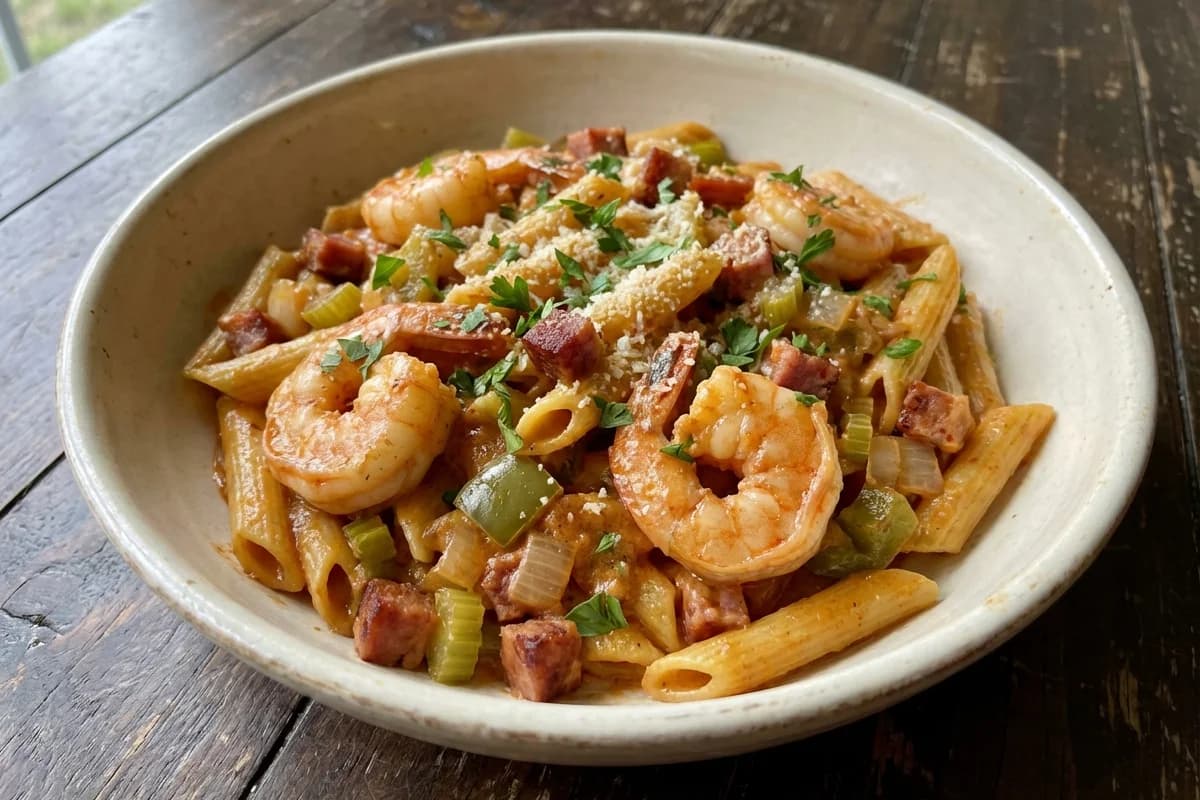 Shrimp and Tasso Pasta