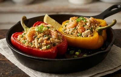 Shrimp Crab Stuffed Peppers