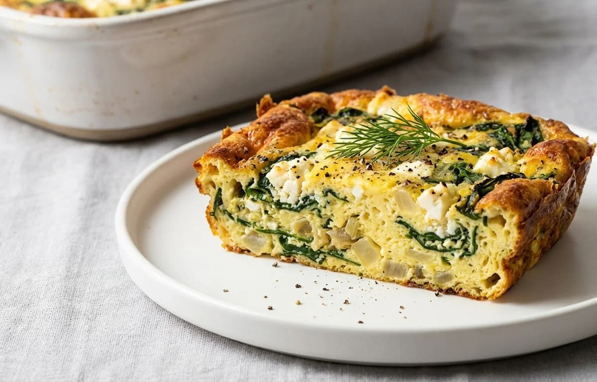 Spinach and Feta Egg Bake