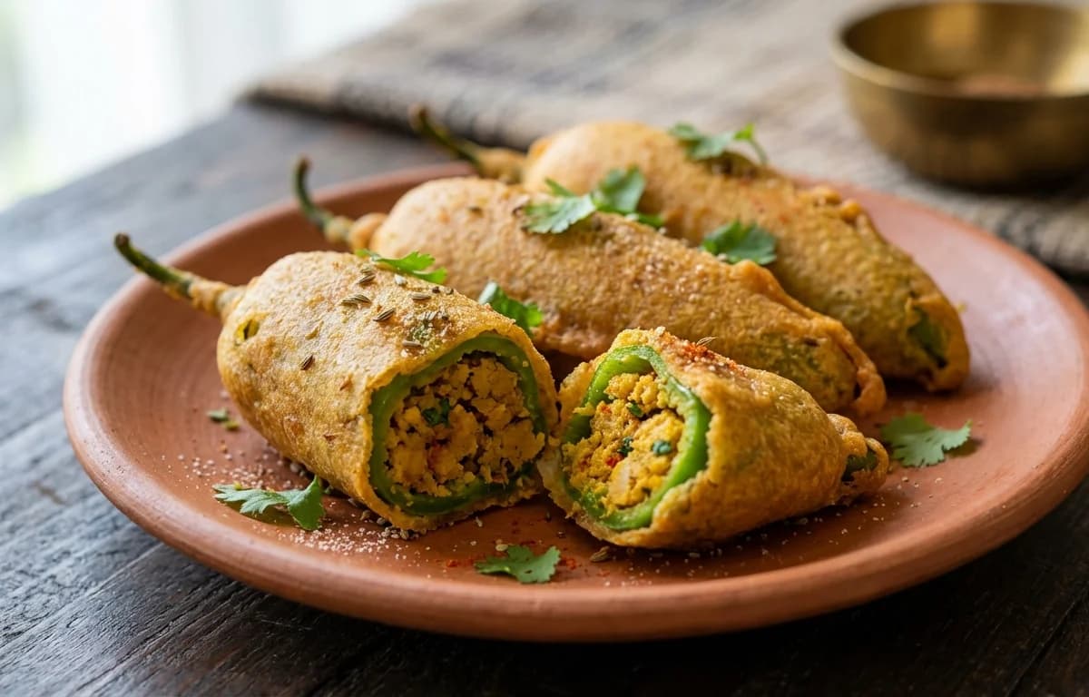 Stuffed Fried Green Chillies