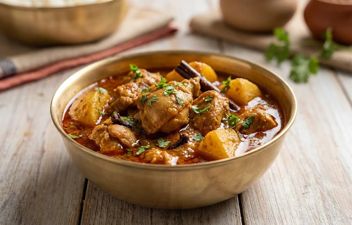 Surti Papeta ma Marghi nu Shaak