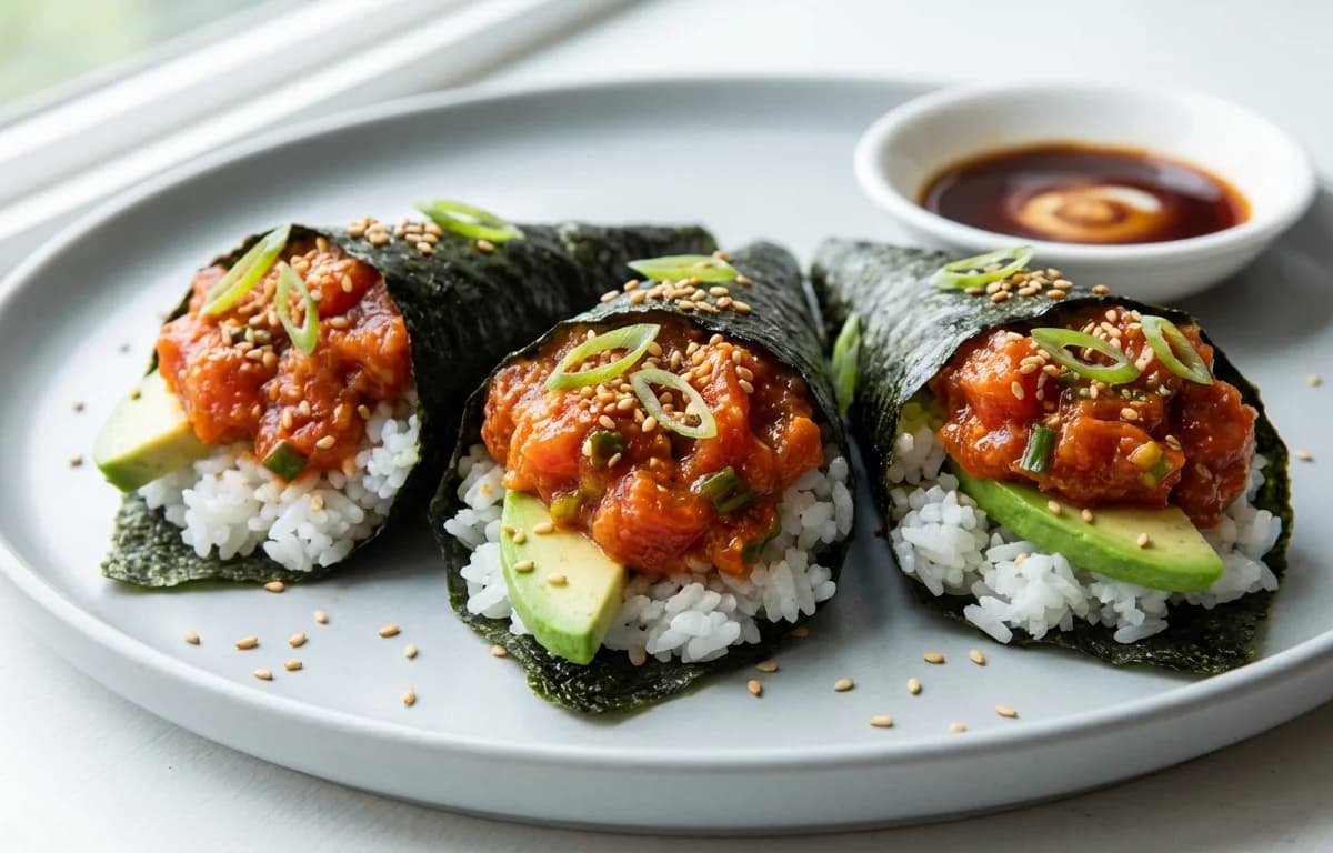 Tuna Avocado Hand Rolls