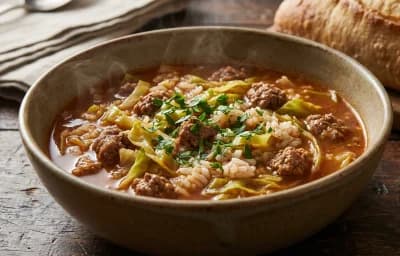 Unstuffed Cabbage Roll Soup