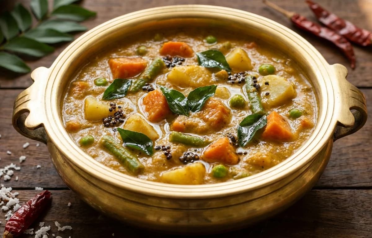 Varutharacha Vegetable Curry