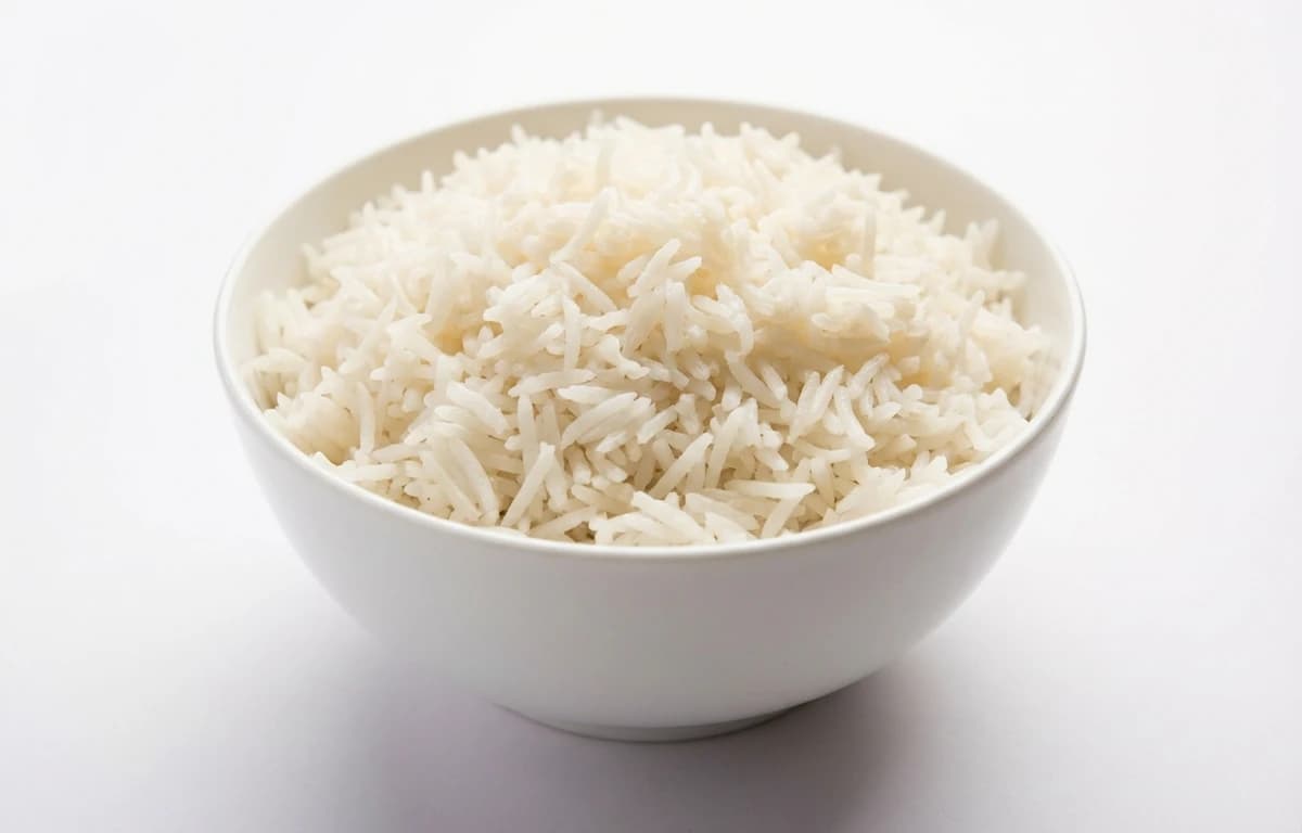 cooked long-grain white rice
