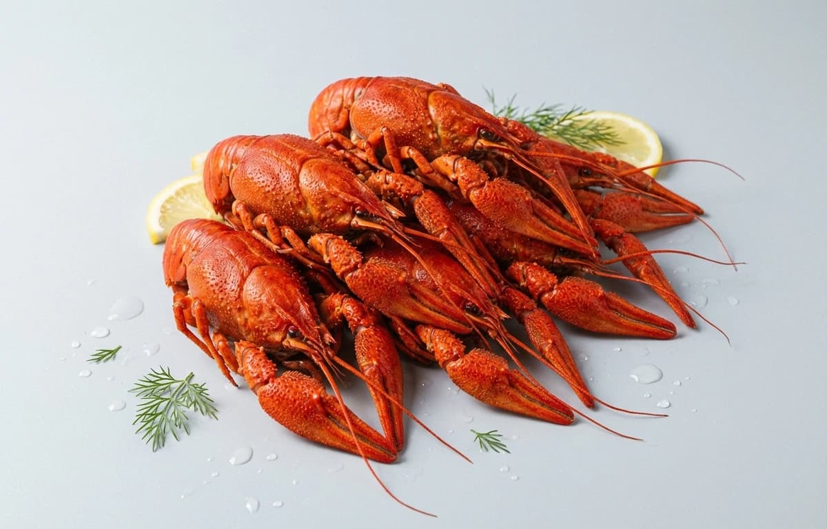 cooked farmed crayfish