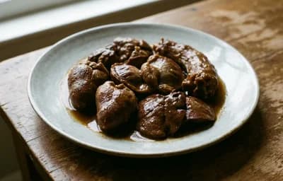 simmered turkey giblets