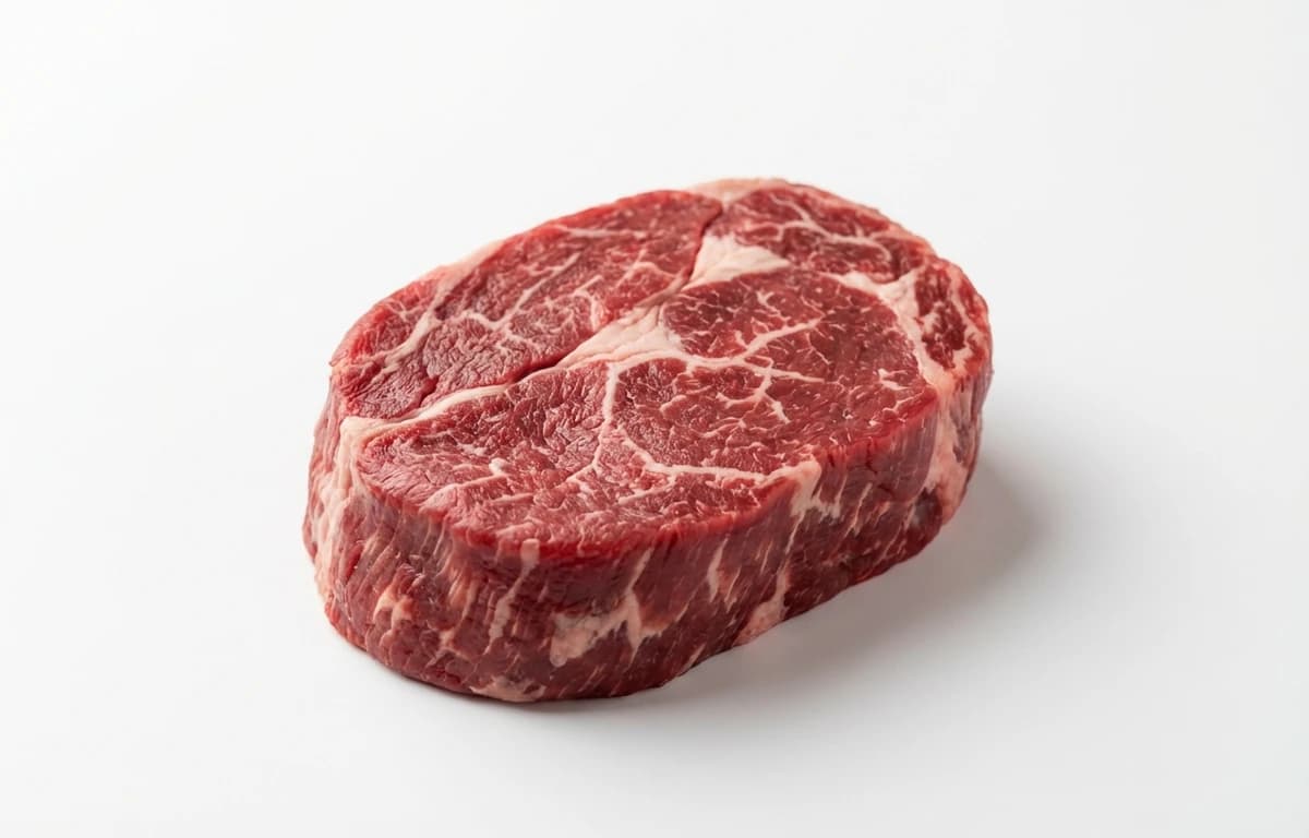 raw beef shoulder tender medallion