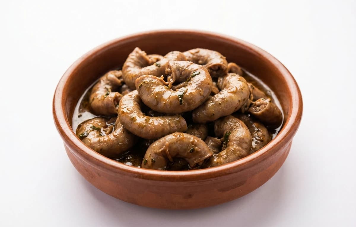 simmered cooked pork chitterlings