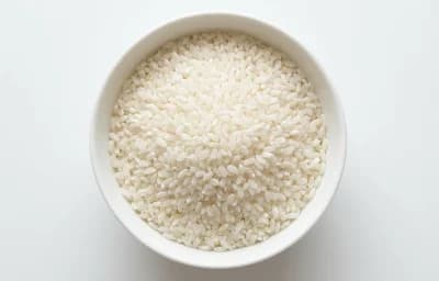 raw enriched short-grain white rice
