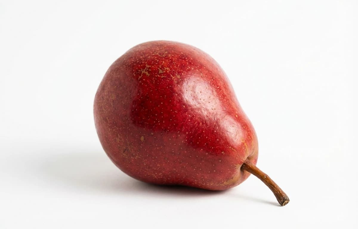 raw red anjou pear