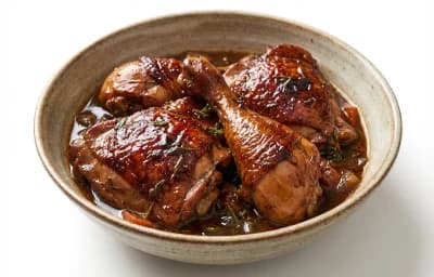 stewed chicken dark meat with skin