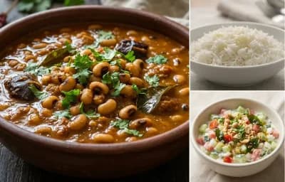 Alsanyache Tonak with Steamed Basmati Rice and Koshimbir