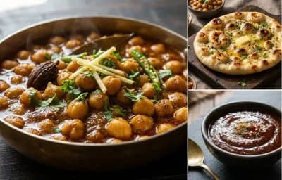 Amritsari Chole with Kulcha and Tamarind Chutney