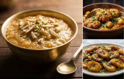 Bihari Arna with Nadia Bara Tarkari and Kancha Kadali Bhaja