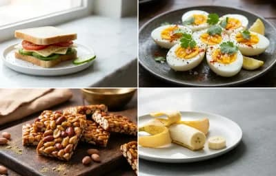 Cheese Cucumber Sandwich with Boiled Egg with Palli Chikki with Banana