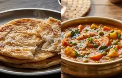 Chettinad Parotta with Vegetable Salna