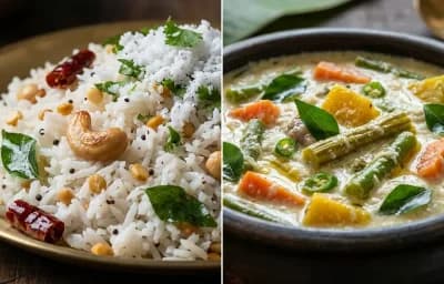 Coconut Rice with Avial
