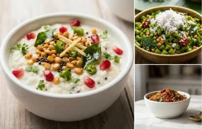 Curd Rice with Beans Poriyal with Chutney Podi