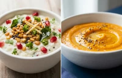 Curd Rice with Carrot Puree (1