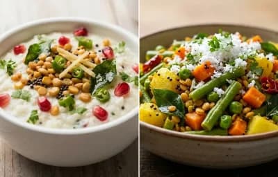 Curd Rice with Vegetable Palya