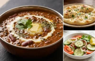 Dal Makhani with Butter Kulcha and Green Salad