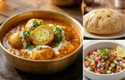 Egg Gatte ki Sabzi with Phulka