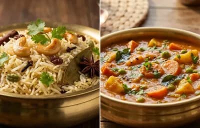 Ghee Rice with Vegetable Salna