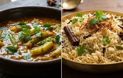 Jhinge ka Salan with Bagara Rice