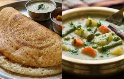 Kal Dosa with Vegetable Kurma