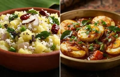 Kappa Puzhukku with Kerala Egg Roast