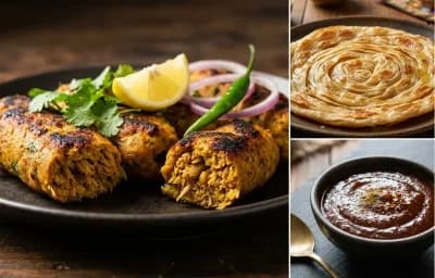 Kathal Kebab with Laccha Paratha and Tamarind Chutney