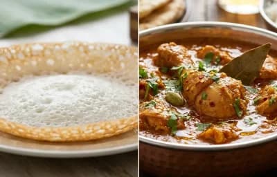 Kerala Appam with Chicken Curry