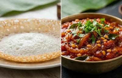Kerala Appam with Tomato Fry