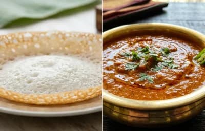 Kerala Appam with Tomato Kurma