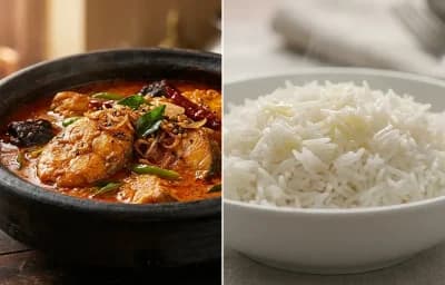Kerala Fish Curry with Steamed Basmati Rice