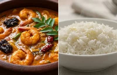 Kerala Prawn Curry with Steamed Basmati Rice