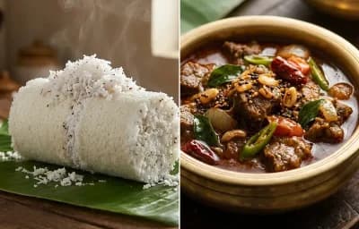 Kerala Puttu with Nadan Beef Curry