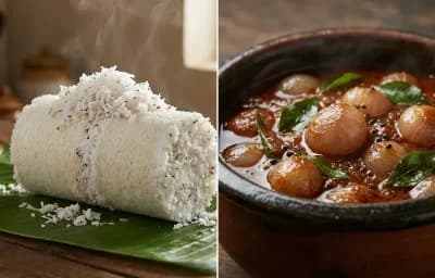 Kerala Puttu with Ulli Theeyal