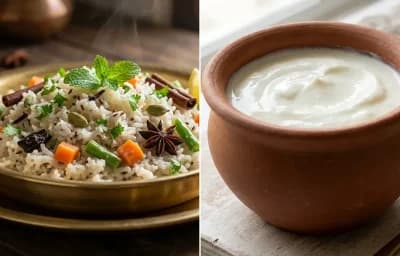 Kongu Pulao with Curd