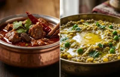 Laal Maas with Bajra Khichdi