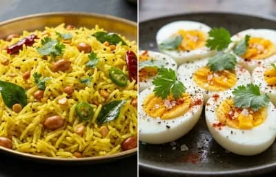 Lemon Rice with Boiled Egg with Banana