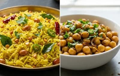 Lemon Rice with Dry Chana with Papad with Banana