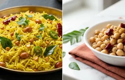 Lemon Rice with Dry Chana Sundal with Papad
