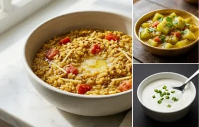 Moong Khichdi with Lauki Sabzi with Phulka with Lactose-Free Curd