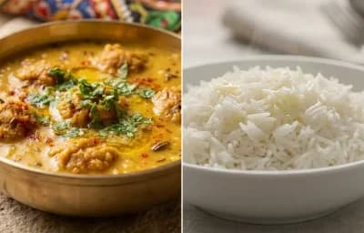 Mangodi Dal with Steamed Basmati Rice
